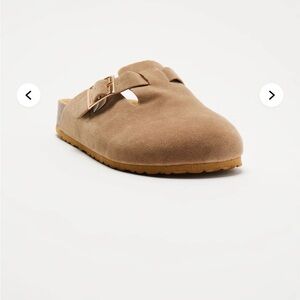 Fashion Nova Tan Suede Mules